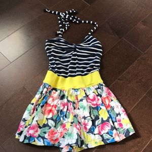 Abercrombie & Fitch Floral and Stripe Romper